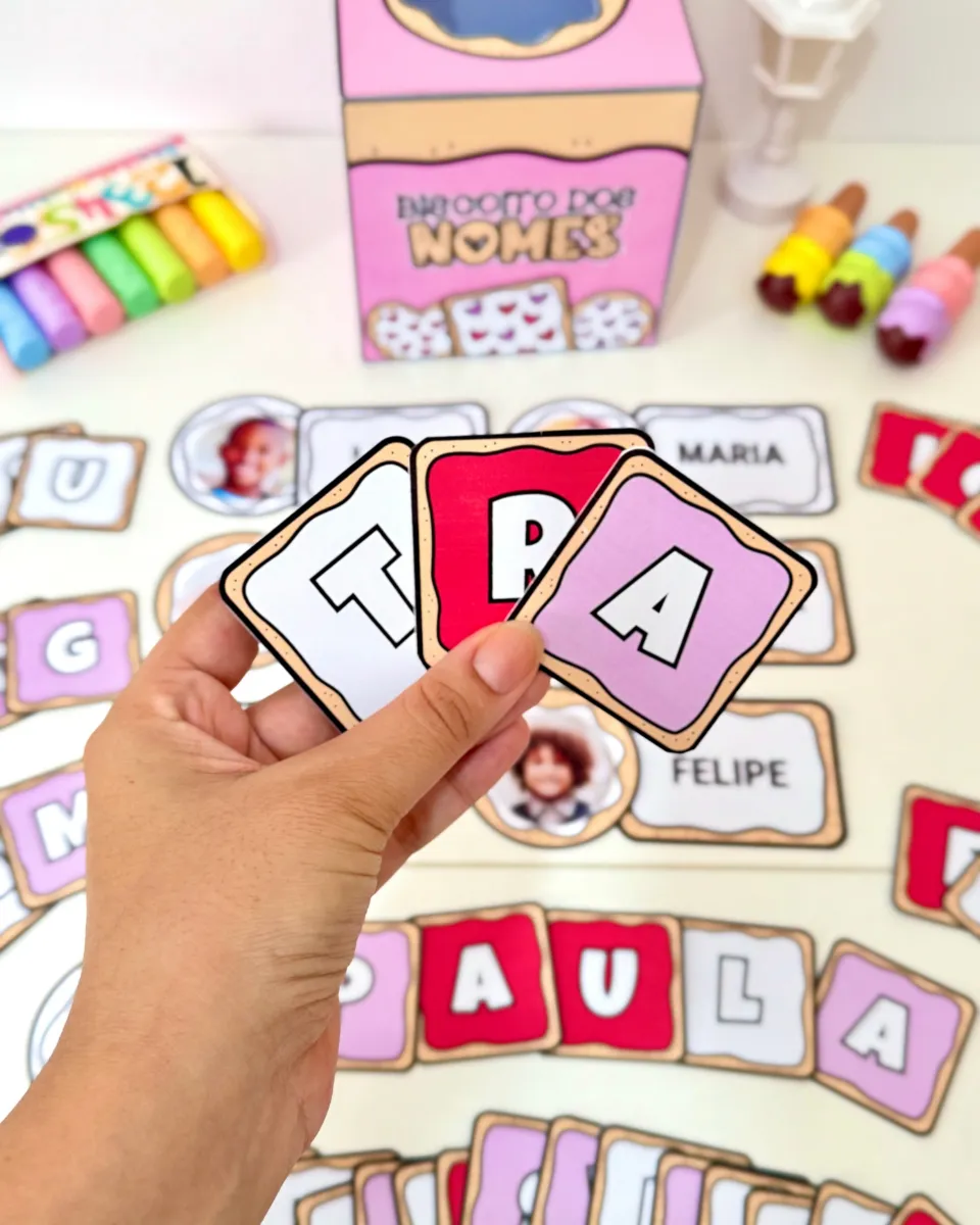 Biscoito dos Nomes Atividade Nome Próprio na Educação Infantil — amostra 2: Atividade lúdica e educativa para trabalhar o…