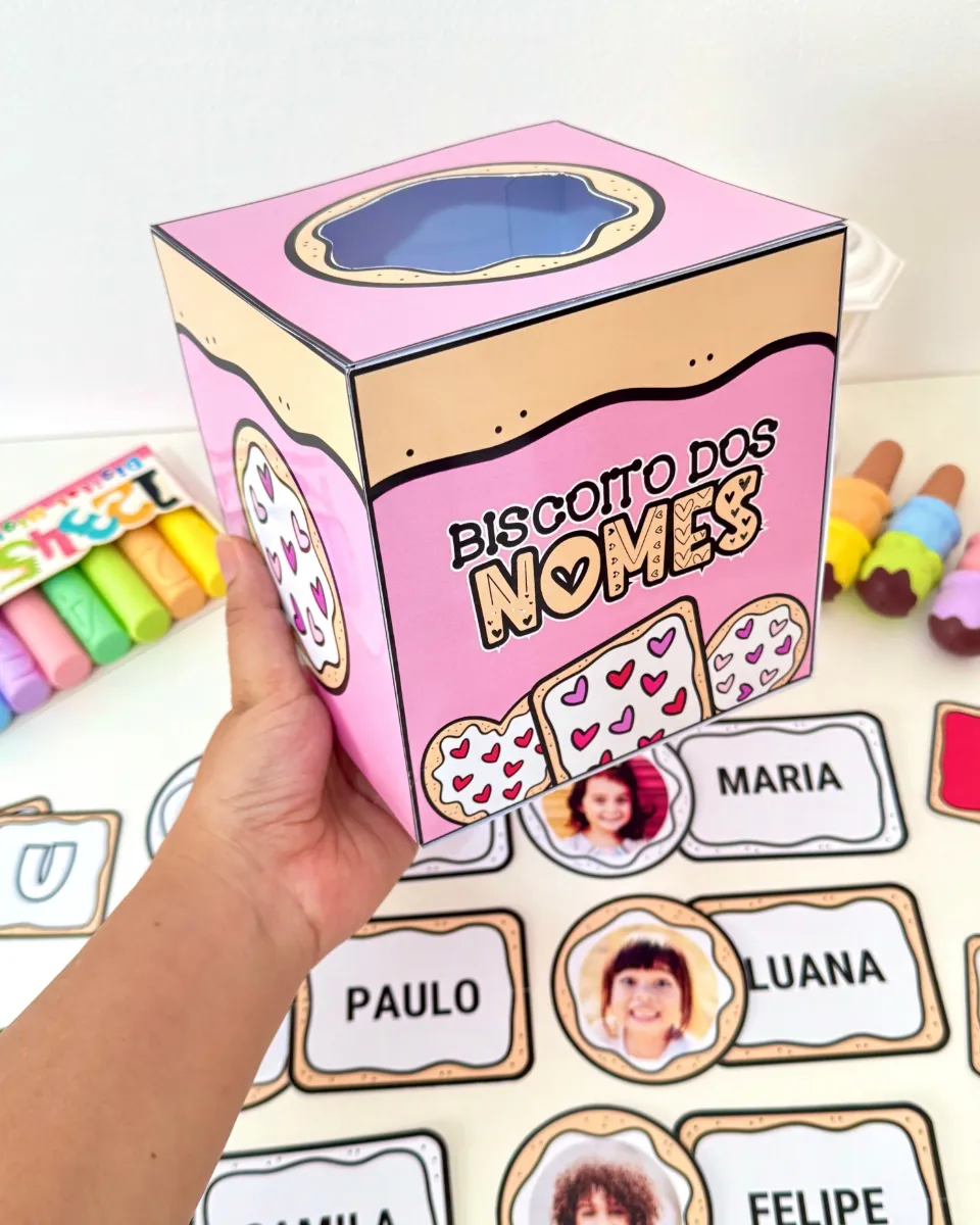 Biscoito dos Nomes Atividade Nome Próprio na Educação Infantil — amostra 1: Atividade lúdica e educativa para trabalhar o…