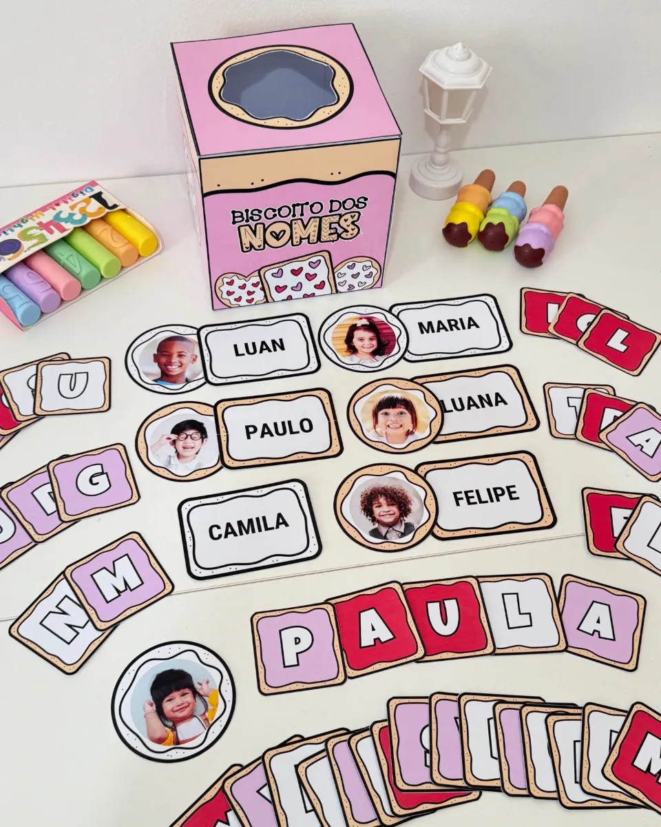 Biscoito dos Nomes Atividade Nome Próprio na Educação Infantil — amostra 4: Atividade lúdica e educativa para trabalhar o…