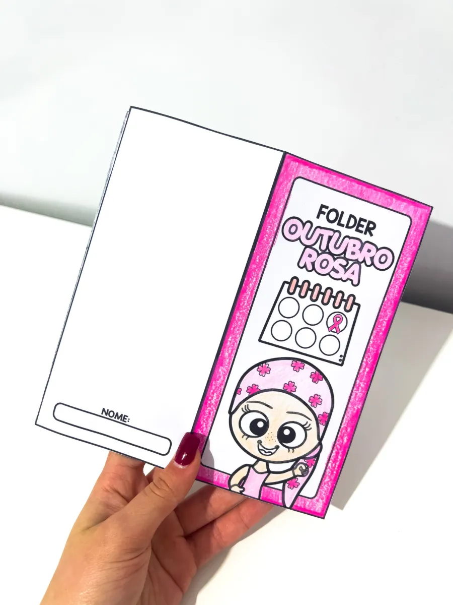 Folder Informativo Outubro Rosa — amostra 1: Ideal para professores e escolas