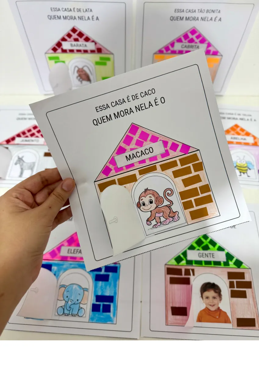 KIT DE ATIVIDADES INTERATIVAS | A CASA E O SEU DONO — amostra 1: Um kit lúdico e educativo com 7 páginas de atividades para…
