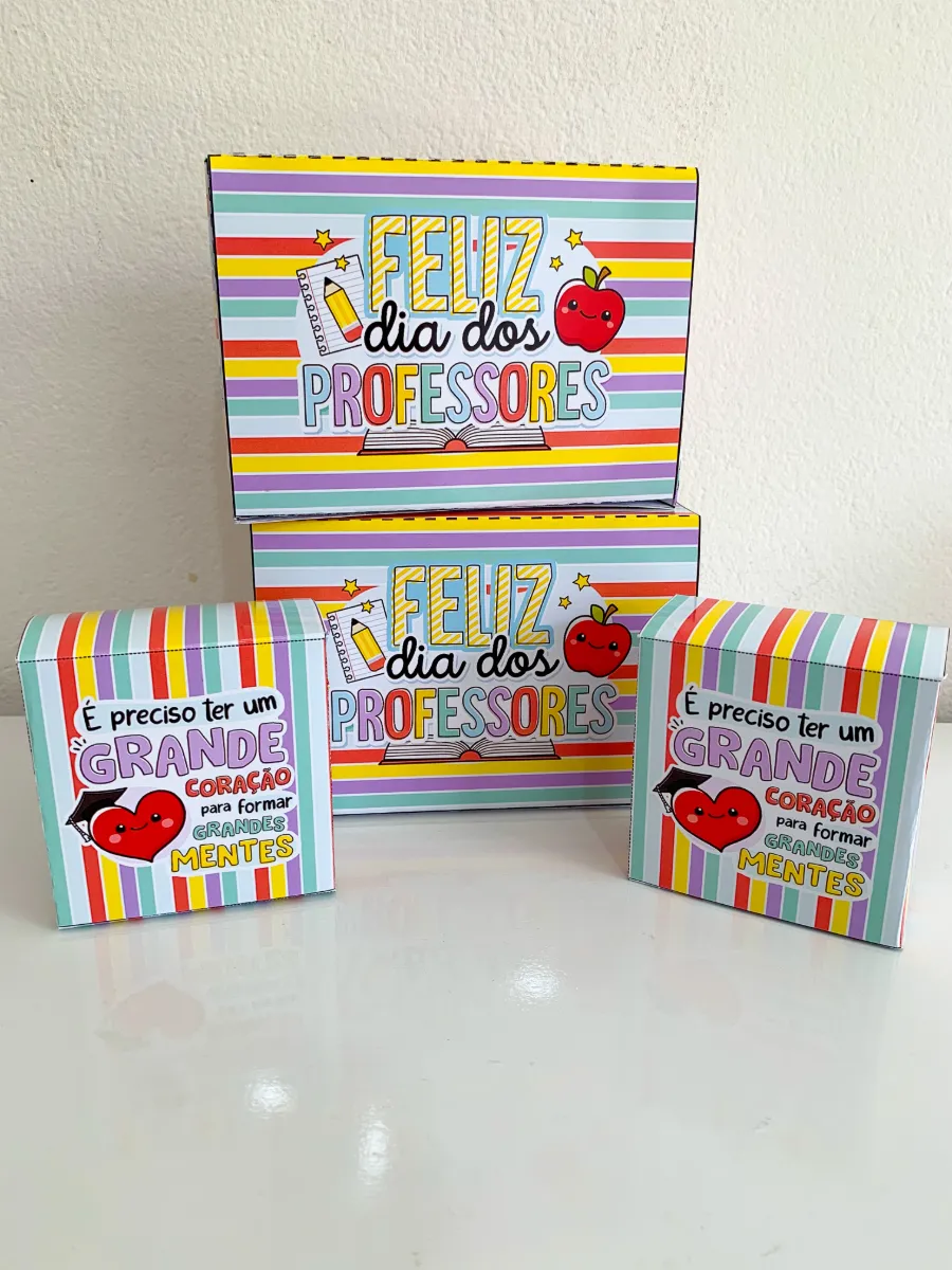 Kit de lembrancinhas para o dia dos professores — amostra 3: Um material lindo e completo, com 5 opções de lembrancinhas…