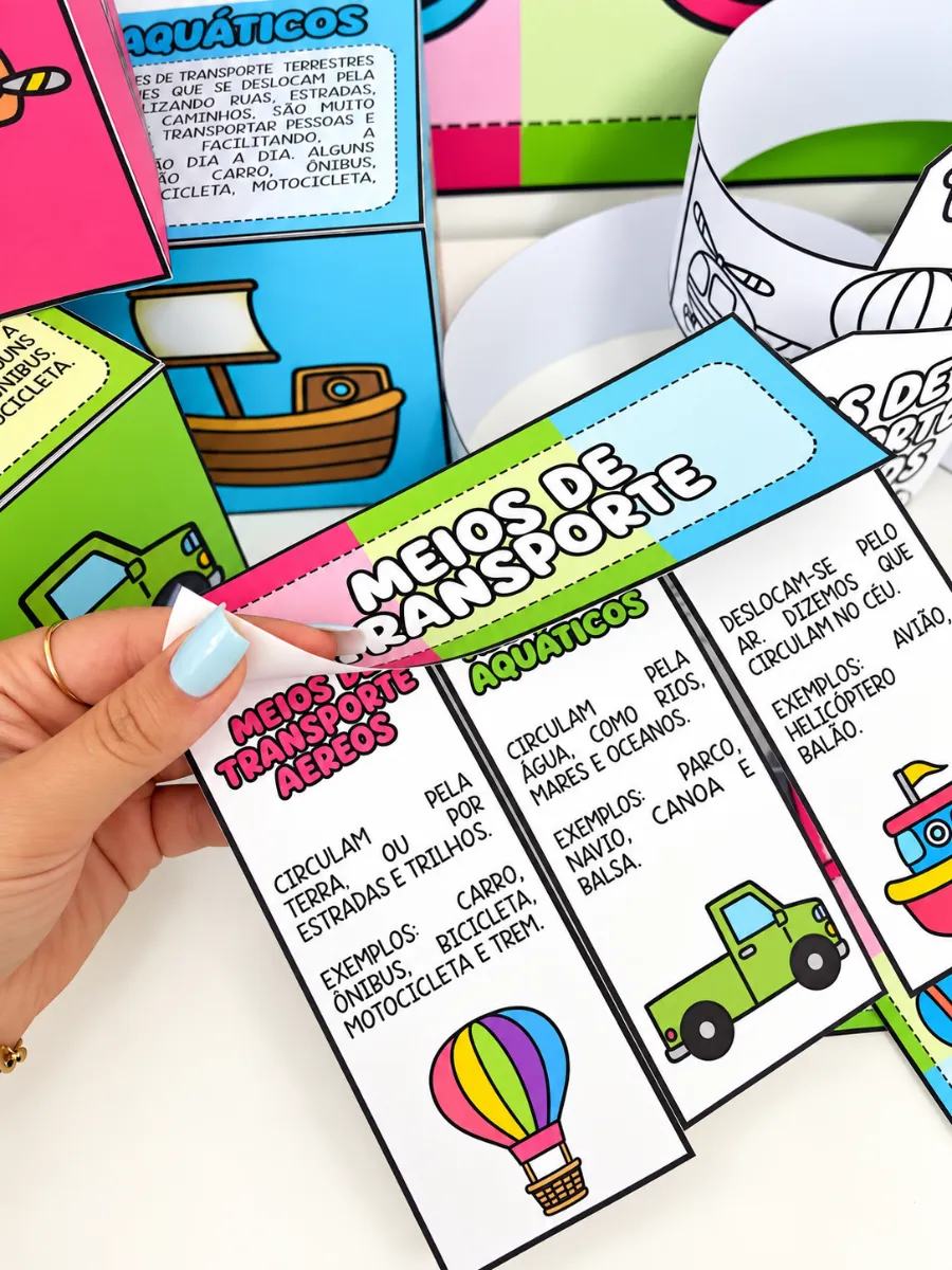 Kit Meios de Transporte – Atividades para Educação Infantil — amostra 2: Ideal para desenvolver atenção, associação,…