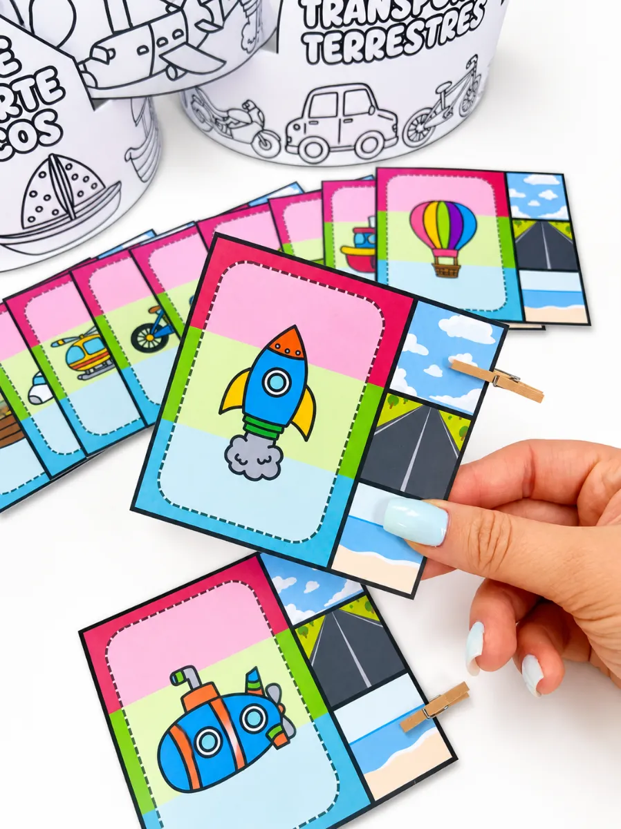 Kit Meios de Transporte – Atividades para Educação Infantil — amostra 4: Ideal para desenvolver atenção, associação,…