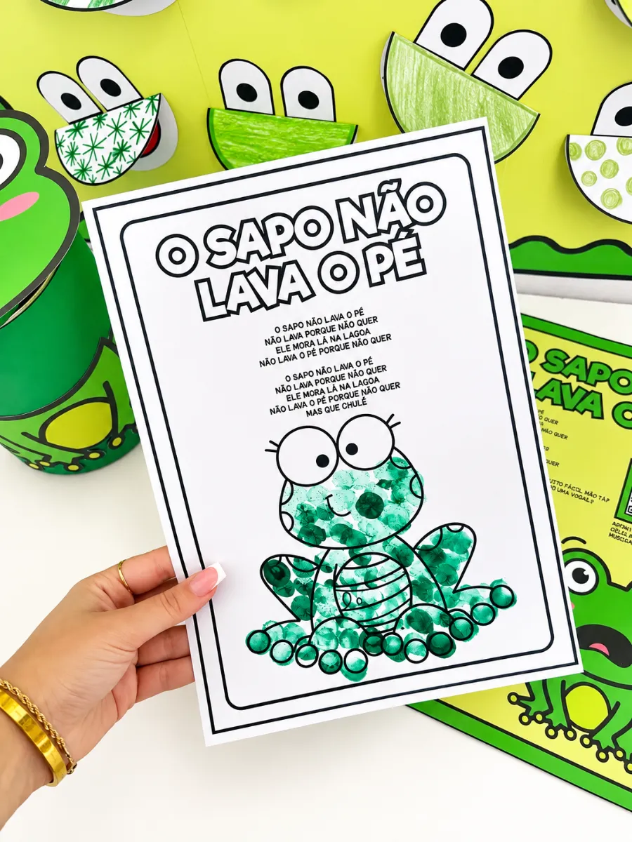 Kit O Sapo Não Lava o Pé – Atividades de Musicalização Infantil — amostra 3: Ideal para trabalhar música infantil,…