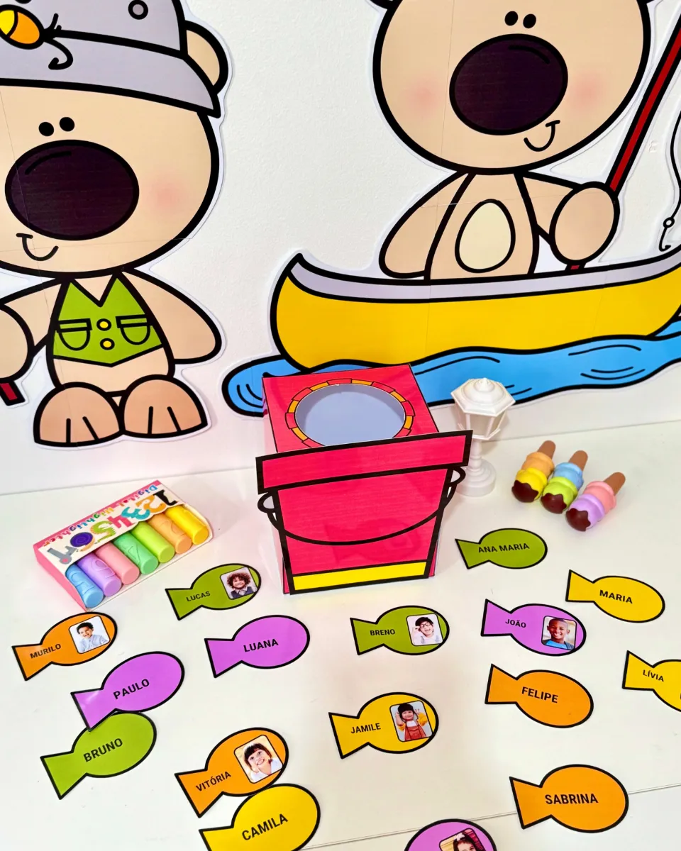 Kit Pescaria dos Nomes | Nome Próprio na Educação Infantil | Atividade Lúdica com Crachás — amostra 7: Atividade lúdica e…