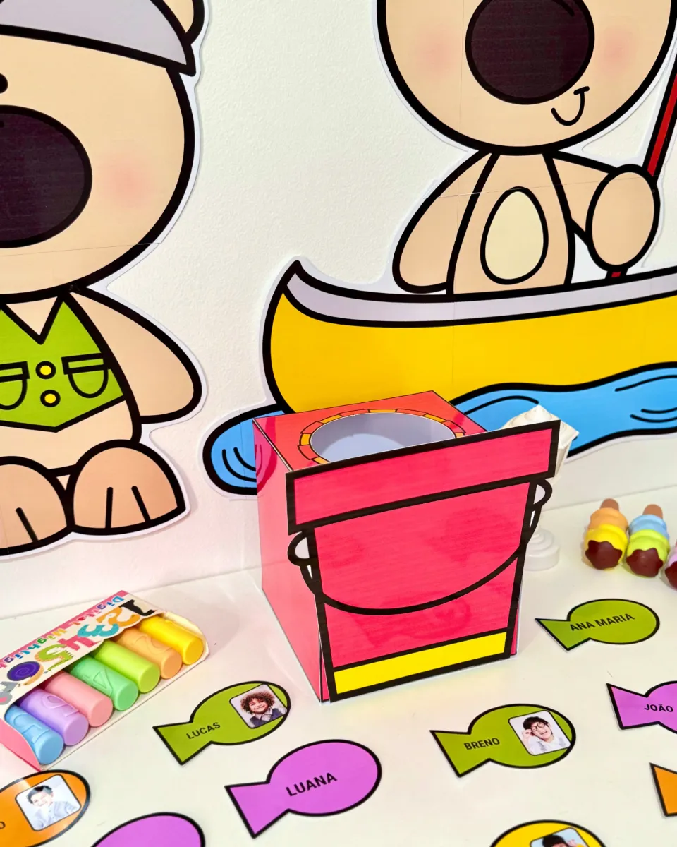Kit Pescaria dos Nomes | Nome Próprio na Educação Infantil | Atividade Lúdica com Crachás — amostra 1: Atividade lúdica e…