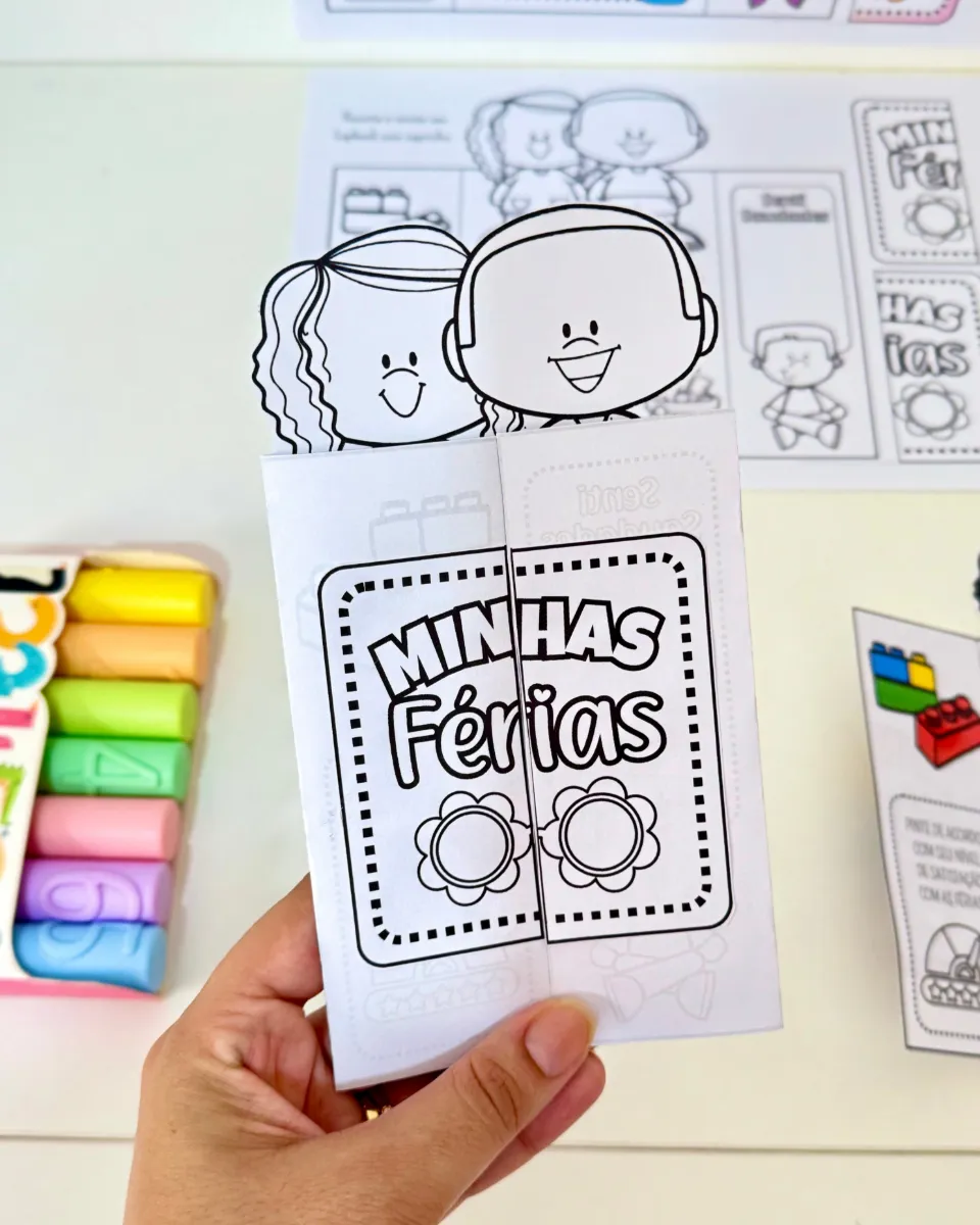 Lapbook Minhas Férias – Atividade para Educação Infantil — amostra 3: Um recurso pedagógico desenvolvido para trabalhar o…