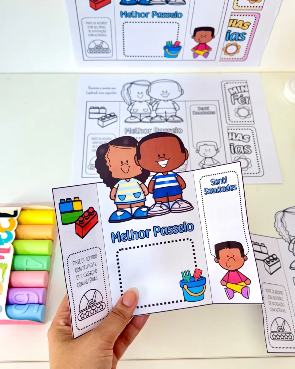 Lapbook Minhas Férias – Atividade para Educação Infantil — amostra 6: Um recurso pedagógico desenvolvido para trabalhar o…
