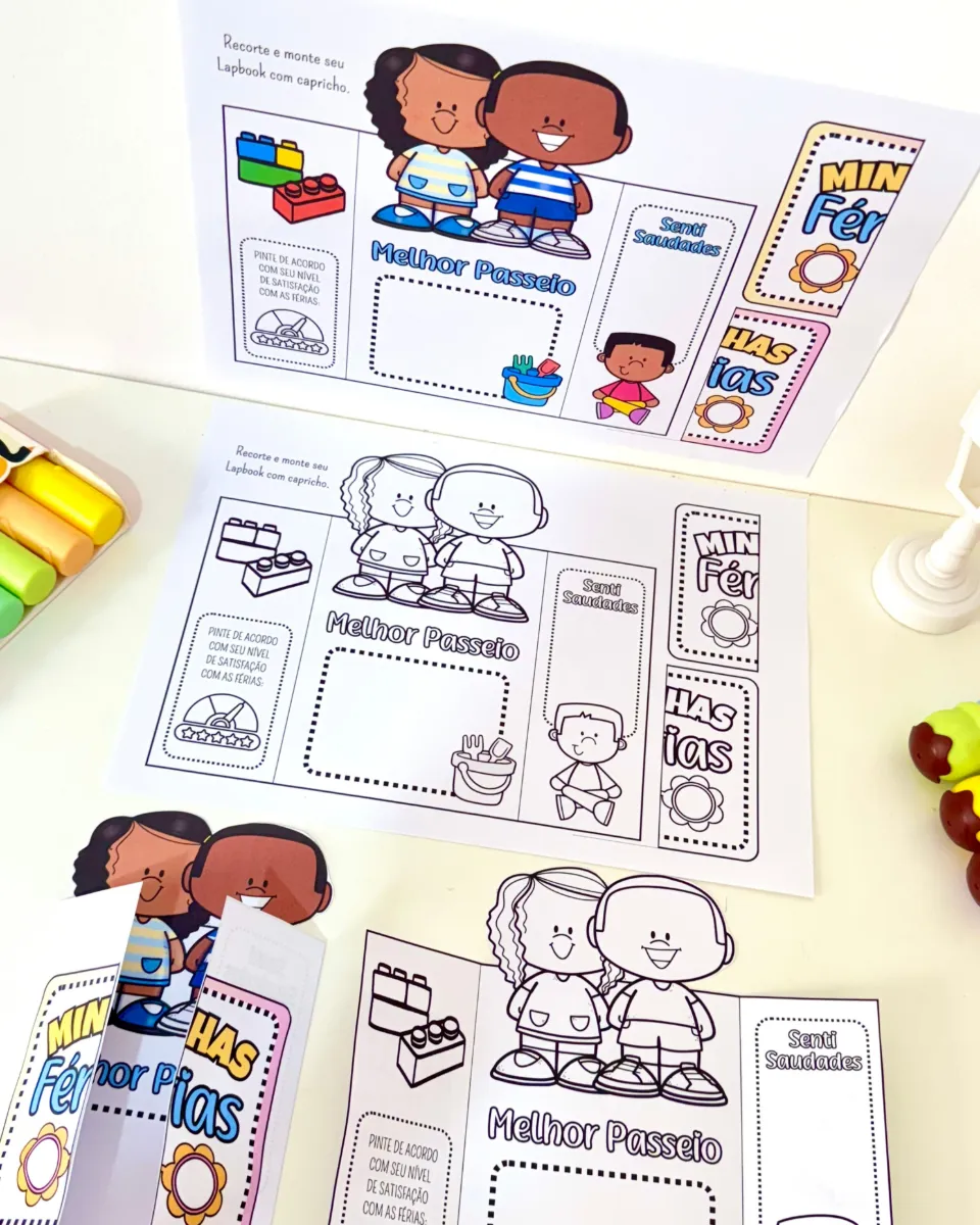 Lapbook Minhas Férias – Atividade para Educação Infantil — amostra 5: Um recurso pedagógico desenvolvido para trabalhar o…