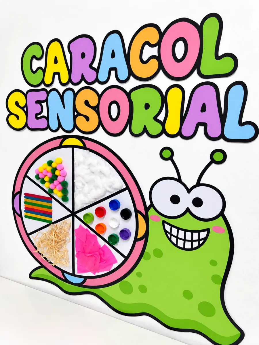 Painel Caracol Sensorial | Atividade de Texturas na Educação Infantil — amostra 1: O Painel Caracol Sensorial é uma…