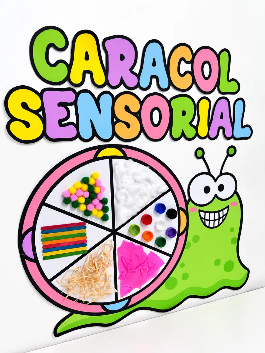 Painel Caracol Sensorial | Atividade de Texturas na Educação Infantil — amostra 2: O Painel Caracol Sensorial é uma…