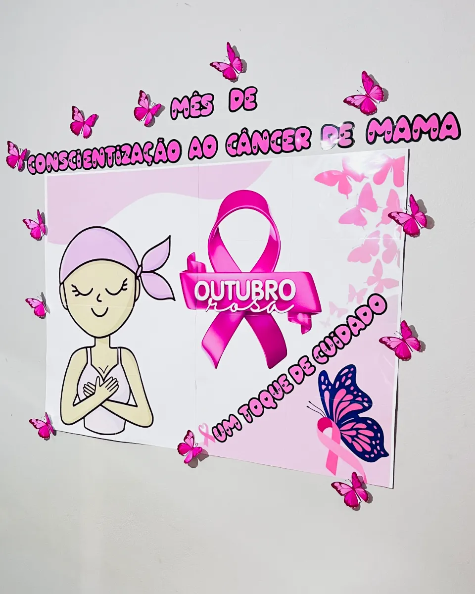 Painel Outubro Rosa — amostra 1: O Outubro Rosa é mais do que um mês de conscientização: é um convite ao cuidado, à…