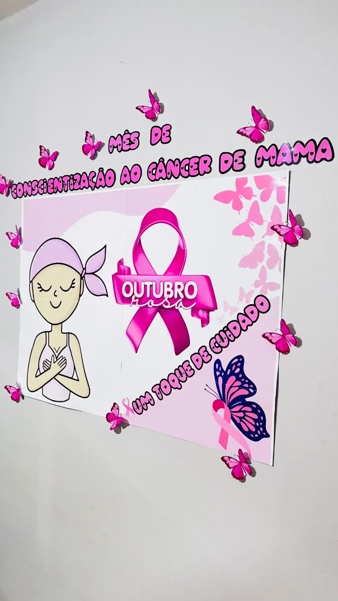 Painel Outubro Rosa — amostra 2: O Outubro Rosa é mais do que um mês de conscientização: é um convite ao cuidado, à…