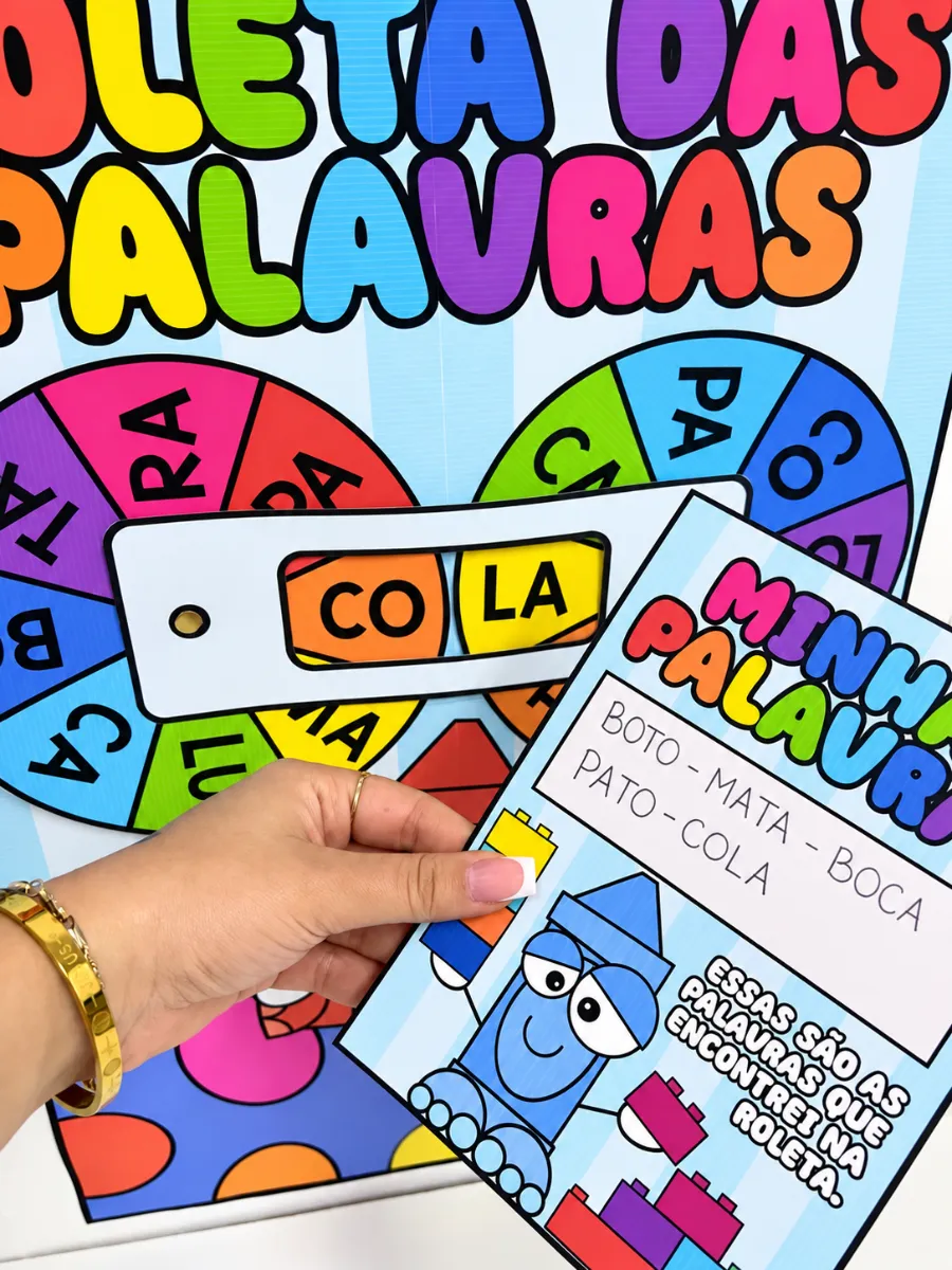 Roleta das Palavras – Atividade de Alfabetização — amostra 1: Uma proposta que estimula leitura, escrita, consciência…