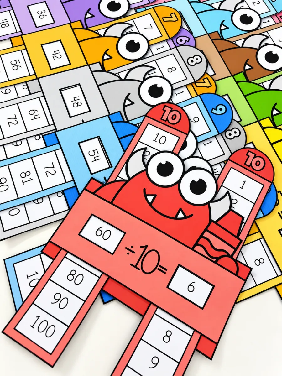 Tabuadas da Divisão Interativas – Atividade de Matemática — amostra 3: Ideal para atividades de matemática, prática da…