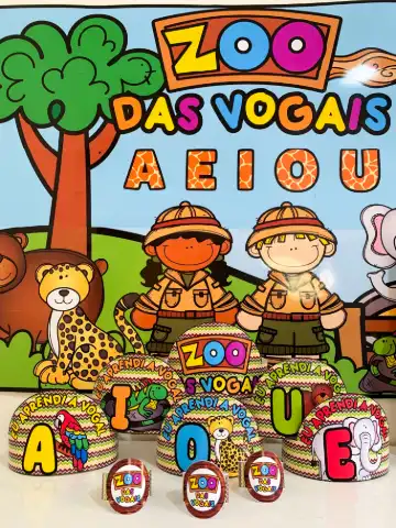 Zoo das Vogais — capa do material